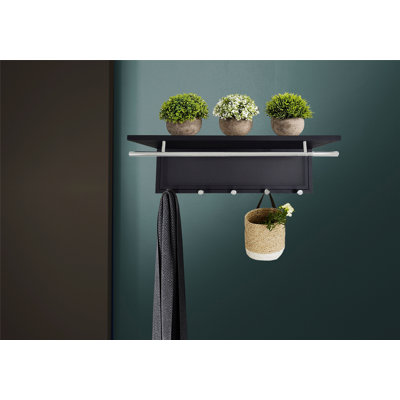 Wall Mounted Metal Coating Hook with Shelf