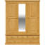 Estevan 3 Door Solid Wood Wardrobe