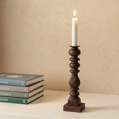 18'' H Solid Wood Candlestick