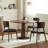 Brown Round Solid Wood Dining table-2139205381