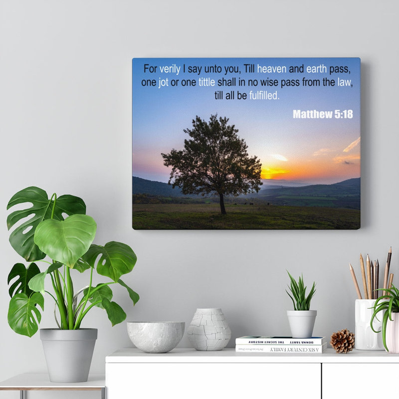 One Jot Matthew 5:18 - Wrapped Canvas Print, 30cm H x 41cm W