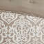 Ensemble d'édredon 8 pièces jacquard brun clair / ivoire grand-119922214-119922221