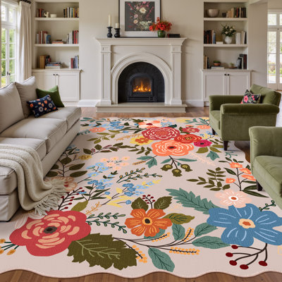 Tapis rose cerise lavable à la machine