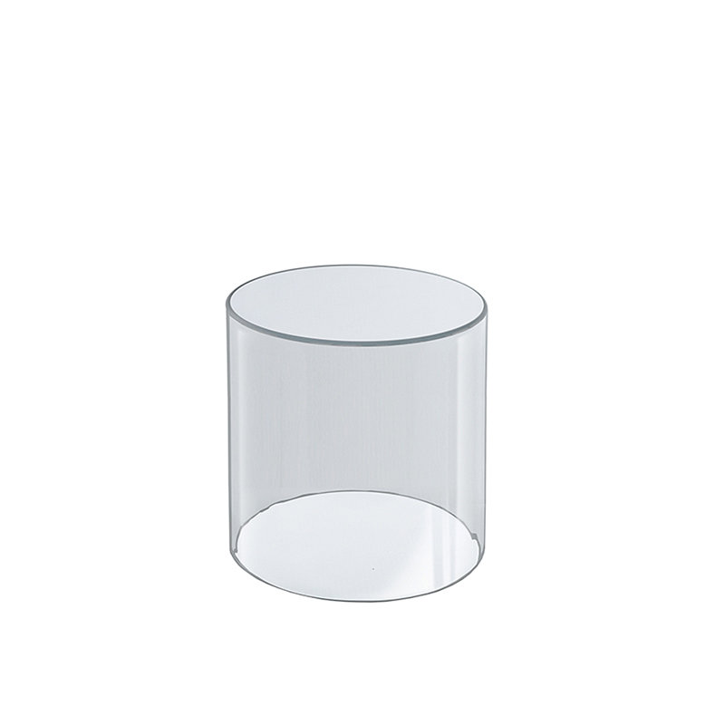 Présentoir en acrylique transparent, contenant rond en plastique et colonne montante