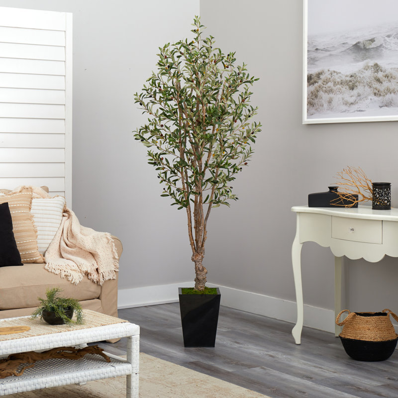 Olive artificielle en pot, H 78 po x l 25 po x P 18 po