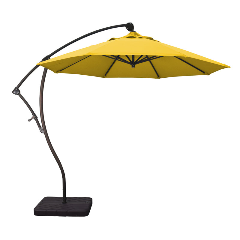 Parasol en porte-à-faux 9' Welwyn, Toile jaune performance