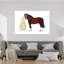 Woman And Horse Bond Minimalist Horse Flower Nature Wall Art Print 1 Piece Wrapped Canvas Wall Art-2111926174