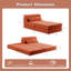 Canapé à compression, canapé-lit convertible au sol, canapé modulaire sans os Diy, aucun assemblage requis, tissu polaire circulaire, siège simple surdimensionné avec 1 coussin et 1 repose-pieds-1776577192