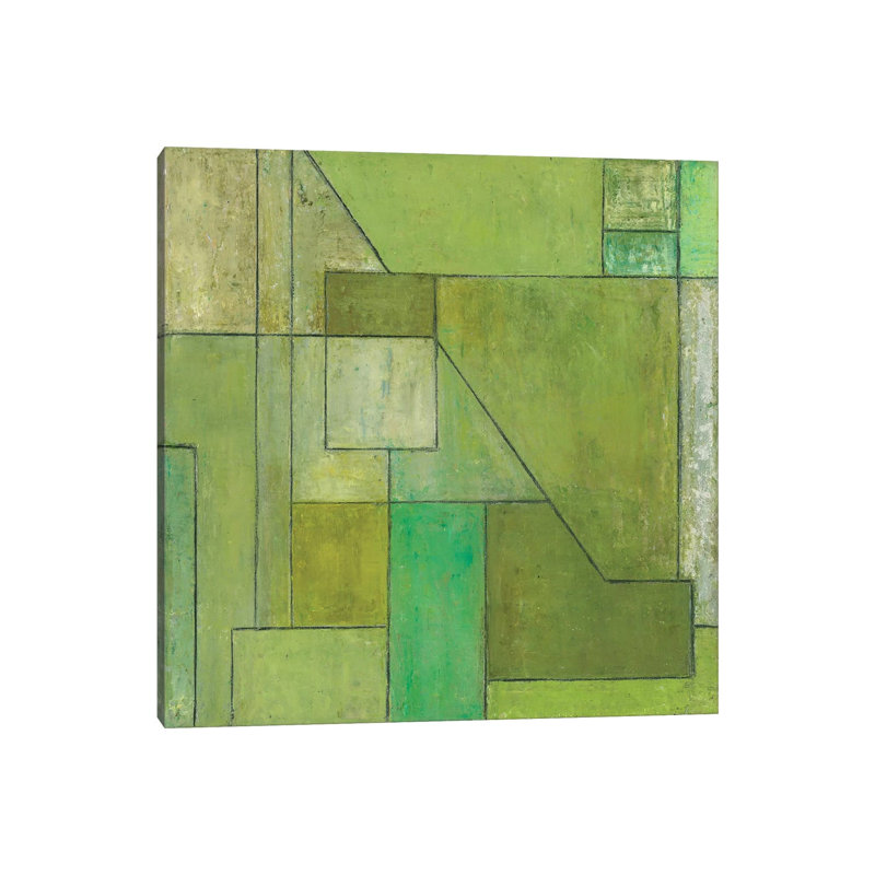 Green Light by Stephen Cimini - Painting on Canvas, Wrapped Canvas, 30.48 cm H x 30.48 cm W