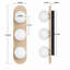 Applique murale moderne à 3 lumières de 60 cm (23,6 po) en véritable travertin avec globes en verre dépoli, ampoules G9 à intensité variable, câblée, montage horizontal/vertical