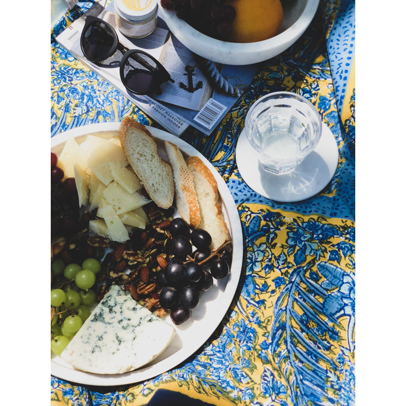 Epsilon Marble Decorative Tray, 1.5" H x 12" W x 12" D