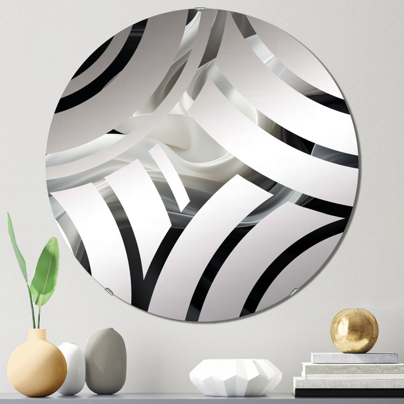 Solebury - Miroir décoratif Wave, 23,6 po x 23,6 po
