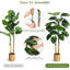Arbre artificiel Scindapsus Aureus de 5 pi avec plante décorative pour bureau à domicile-1244955247