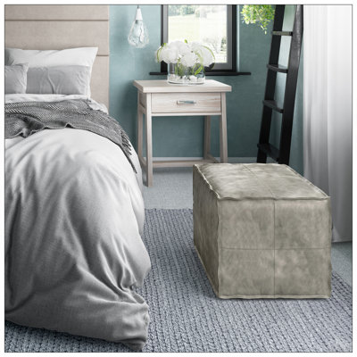Brody - Pouf carré - Gris vieilli
