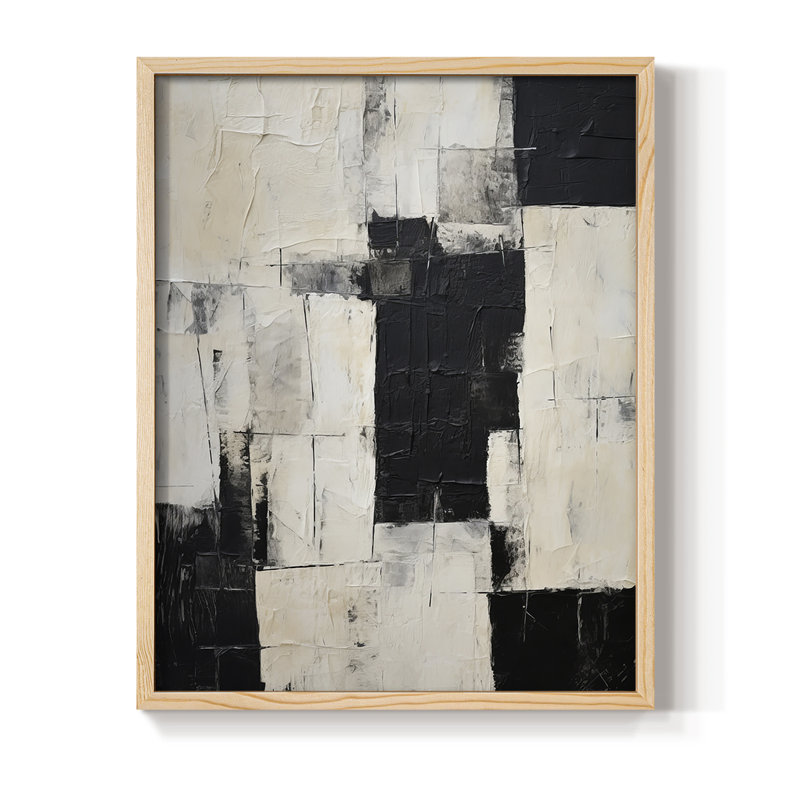 Reproduction encadrée ABSTRACT Series CCCCXXV III - bois massif, H 15 po x l 12 po