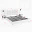 Lit plateforme tapissier hydraulique avec rangement en velours avec 2 tablettes, 2 lampes de lecture et port USB-2904567