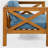 Outdoor Acacia Wood Club Wooden Armchair with Cushions (Set of 2), Conversation Set,Teak Finish,Blue cushion-326582289
