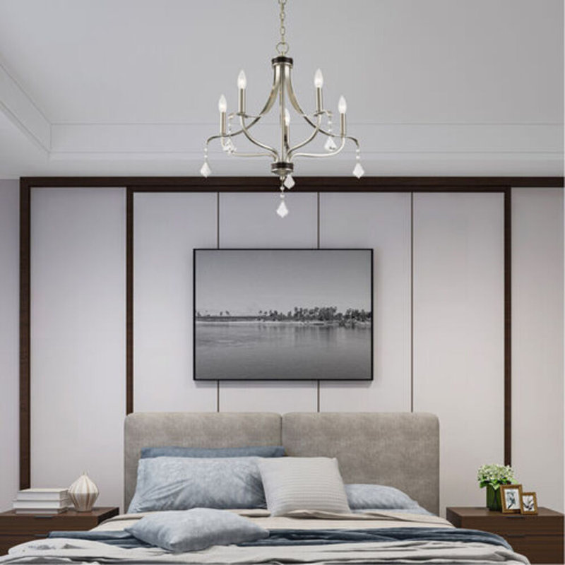 Doggett 5 - Light Dimmable Chandelier, Brushed Nickel