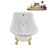58" Streamlin Clawfoot Tub,Tray,Drain, Clawfeet-101628924-102219864