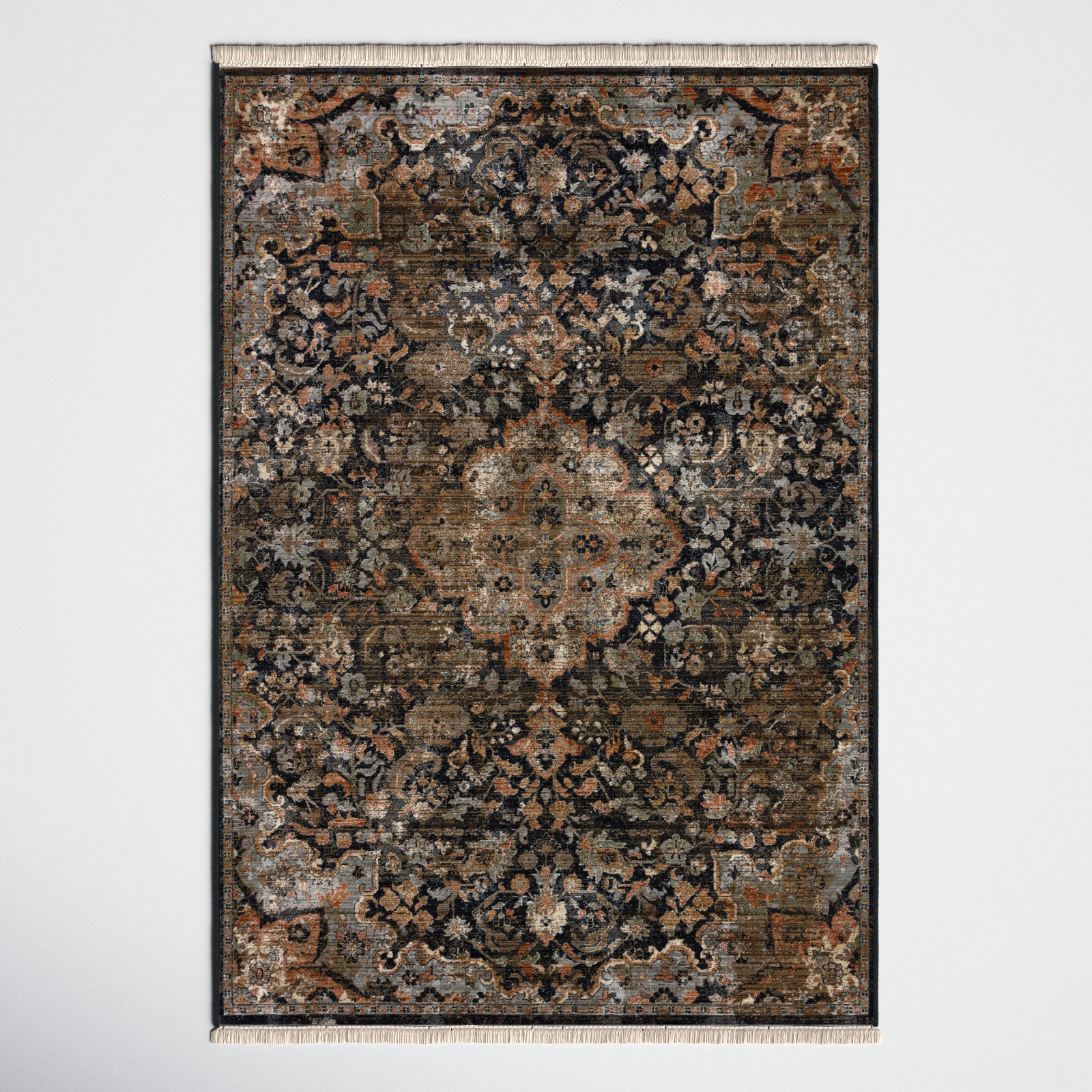 Joss & Main Miko Soft Power-Loomed Oriental Area Rug with Distressed Medallion & Reviews | Wayfair