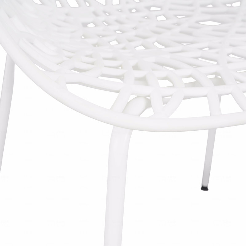 Ensemble de 2 chaises de patio d'extérieur, Blanc