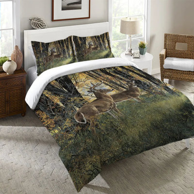 Housse de couette en microfibre Deer in Autumn Light