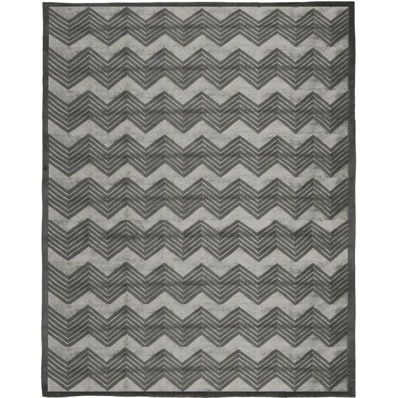 Ralph Lauren Monroe Chevron Wool, Viscose Chevron Rug, Runner 2'6" x 10'