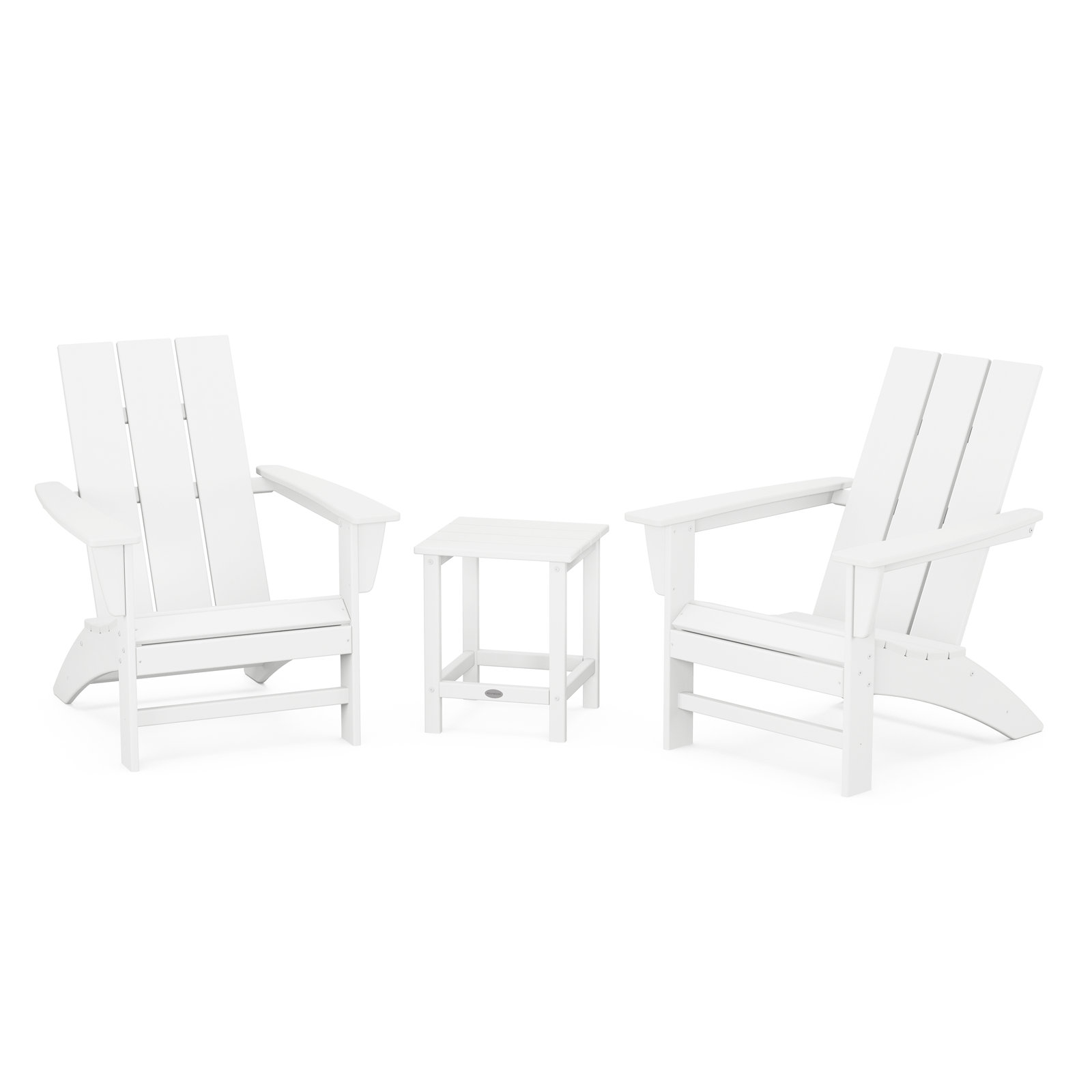 Modern Adirondack 3 Piece Seating Group, White