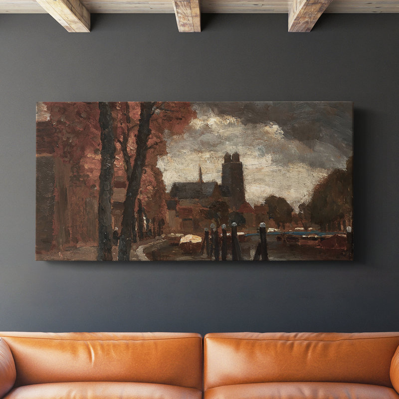Série paysage - CCCCLXIV - Toile tendue avec châssis - Prêt à accrocher, H 16 po x l 32 po