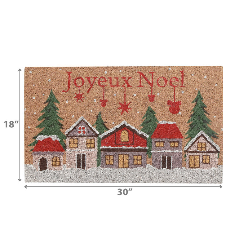 Coir Door Mat (Winter Village - Joyeux Noel)