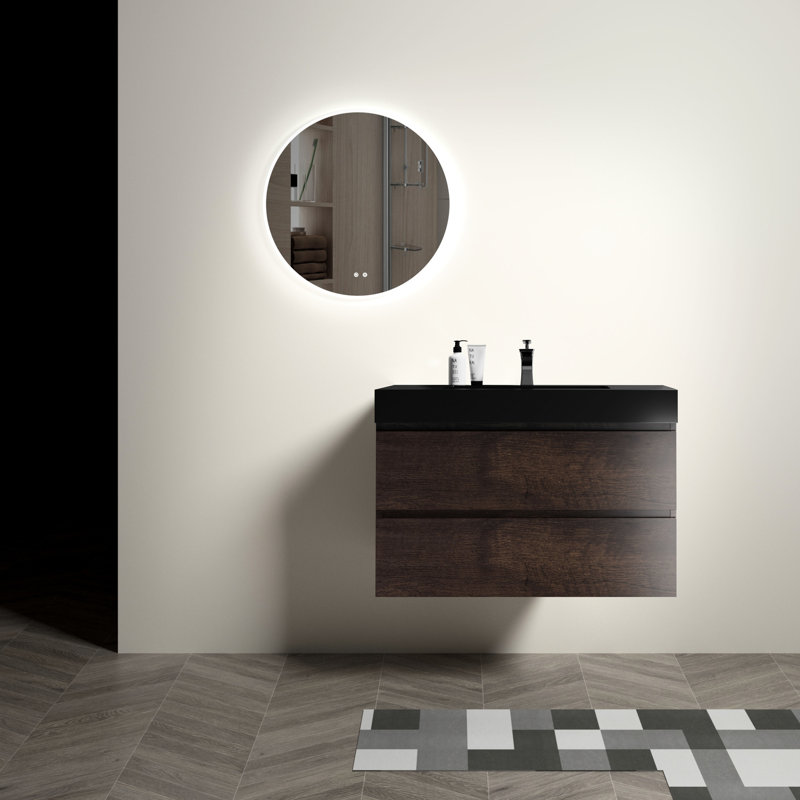 Sleek Matte Black Engineered Quartz Basin - Making Bathrooms Stand Out Stunning A Statement In