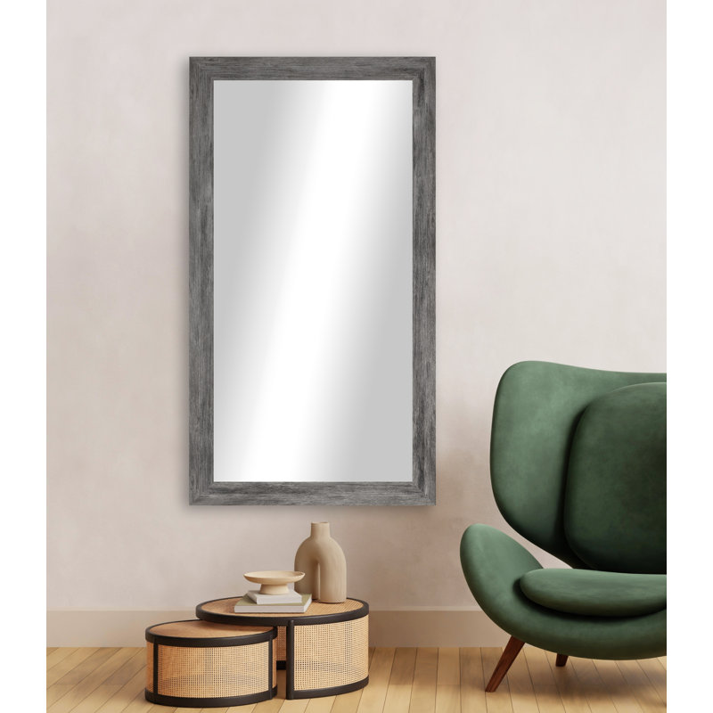 Engineered Wood Flat Wall Mirror, 33" x 64"