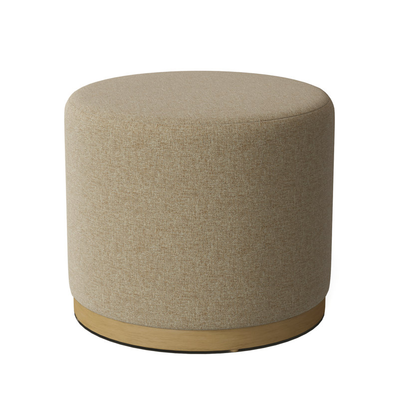 Corbin 18.5" Wide Round Standard Ottoman, Tobacco, Barley (8789 07)