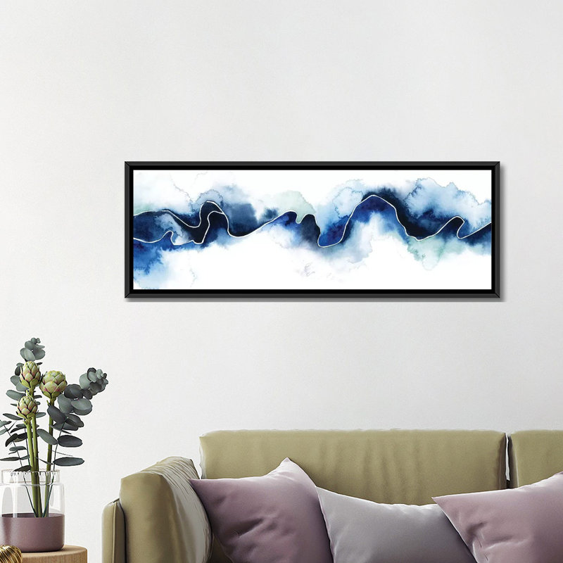 «Glacial Break III», impression sur toile, H 16 po x l 48 po x P 1,5 po, Toile avec cadre noir