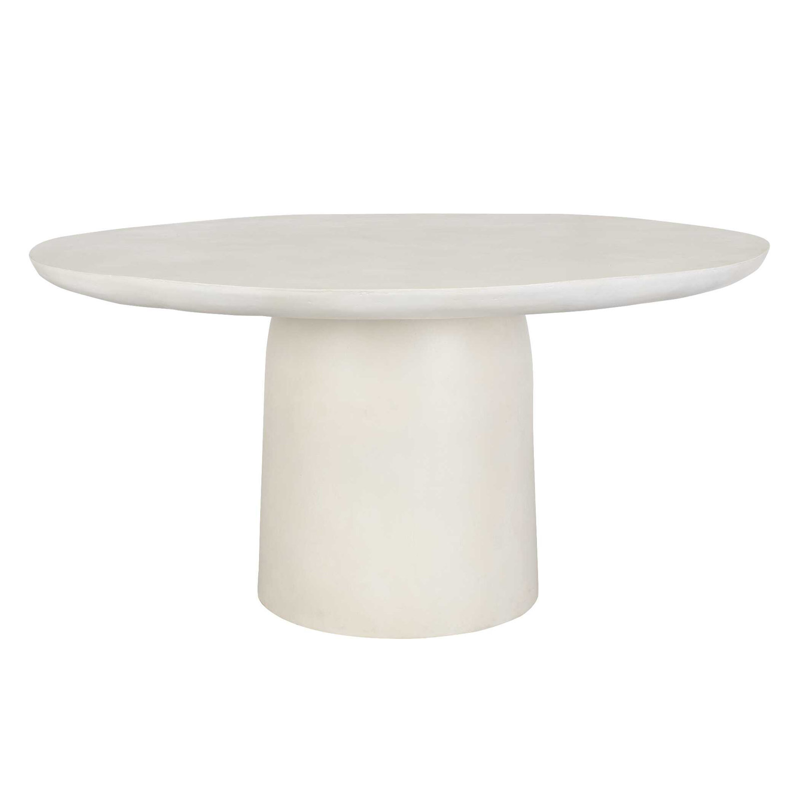 60" Patio Dining Table, White