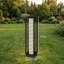 Black Solar Powered Steel Pathway Light