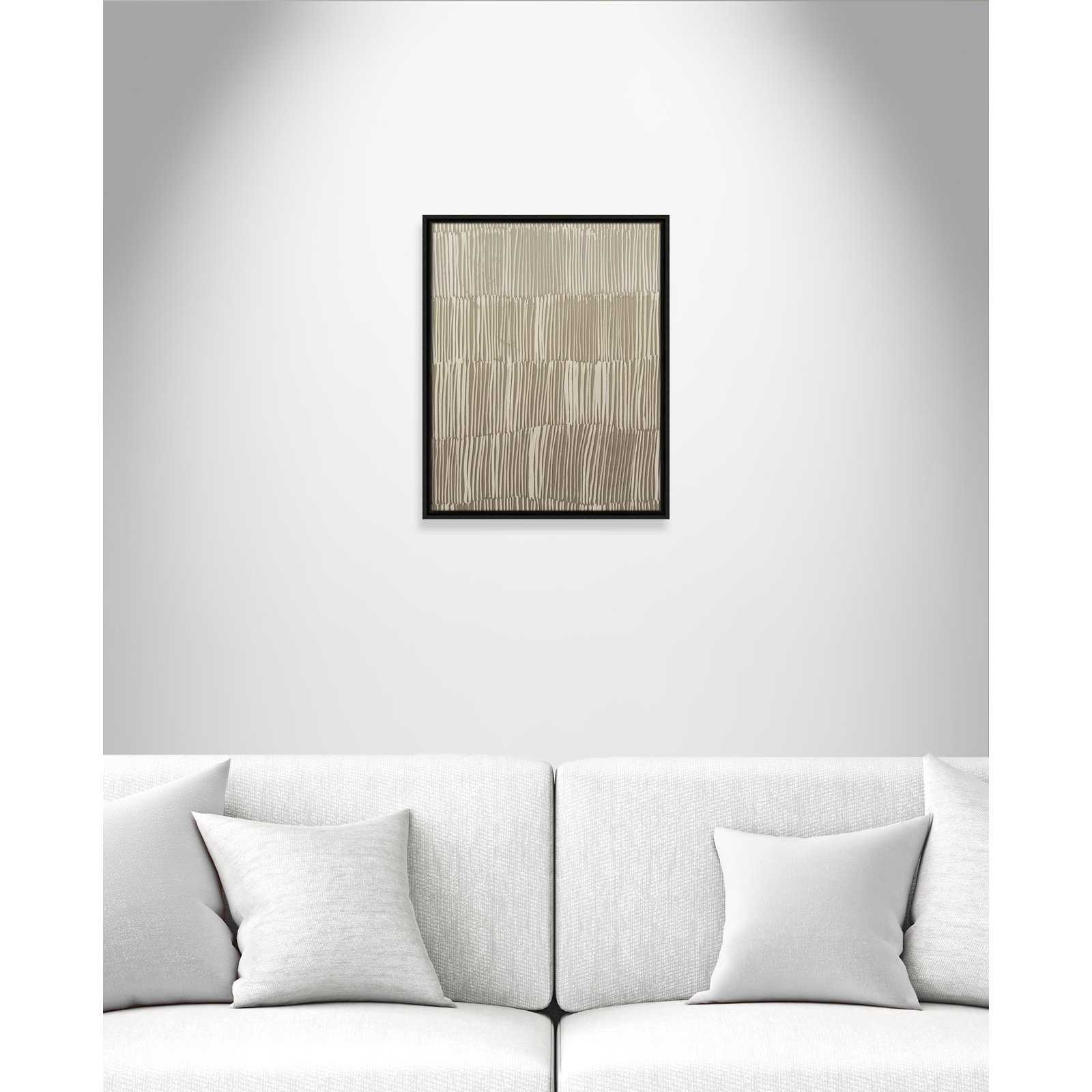 Linear Calm II Print by , 21.5" H x 17.5" W, Espresso Floater