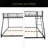 Metal Twin Over Full Bunk Bed/ Heavy-Duty Sturdy Metal/ Noise Reduced/ Squeak Free/ Wooden Slat/ No Box Spring Needed