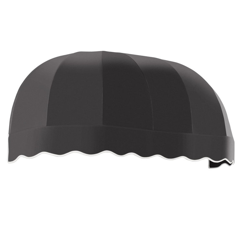 Auvent fixe en tissu acrylique Awntech Chicago, Noir, noir, noir, noir, H 31 po x l 100,5 po x P 24 po