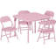 Ensemble 5 pièces de table pliante et chaises, ensemble de table d'activité et chaises pour salle à manger, garderie, salles de classe-1046899340