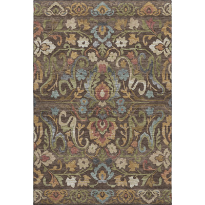 Premium Machine Washable Mayfield AMF2193 floral Rug
