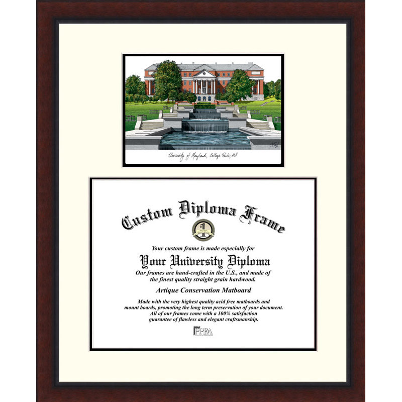 Cadre photo de diplôme de l’université hérité maryland NCAA