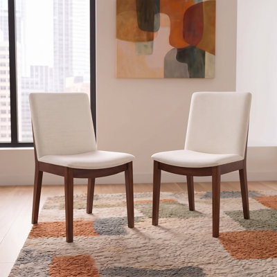 Chaise parsons rembourrée en lin Barriento