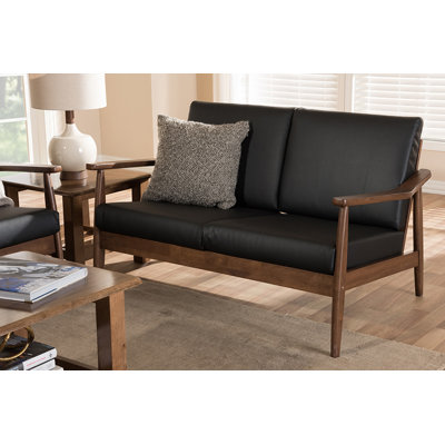 Armor 50'' Faux Leather Loveseat