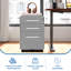 Classeur mobile Abheek à 3 tiroirs entièrement assemblé, avec tiroirs verrouillables, conception anti-basculement et roulettes pour bureau à domicile-1419777553