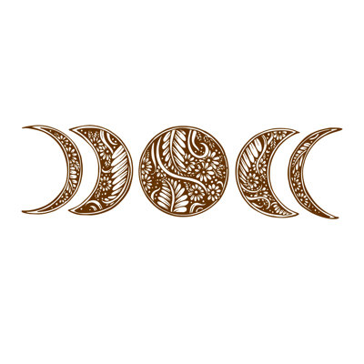 Adhésif décoratif lune mandala