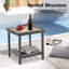 Table d'appoint pour patio en osier de l 19,5 po x l 19,5 po