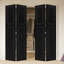 Doubel 2 panneaux pliables 80 po x 48 po Doubel Porte de grange coulissante en bois aggloméré noir avec ensemble de quincaillerie-130917333-130917343-130917372