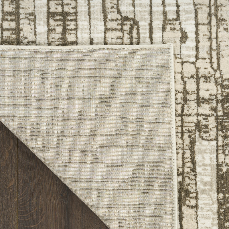 Nourison Soft Structure 5'3" x 7'3" Mocha Modern Indoor Rug, Rectangle 5'3" x 7'3", Mocha