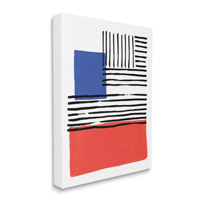Bleus rouges, lignes audacieuses - impression